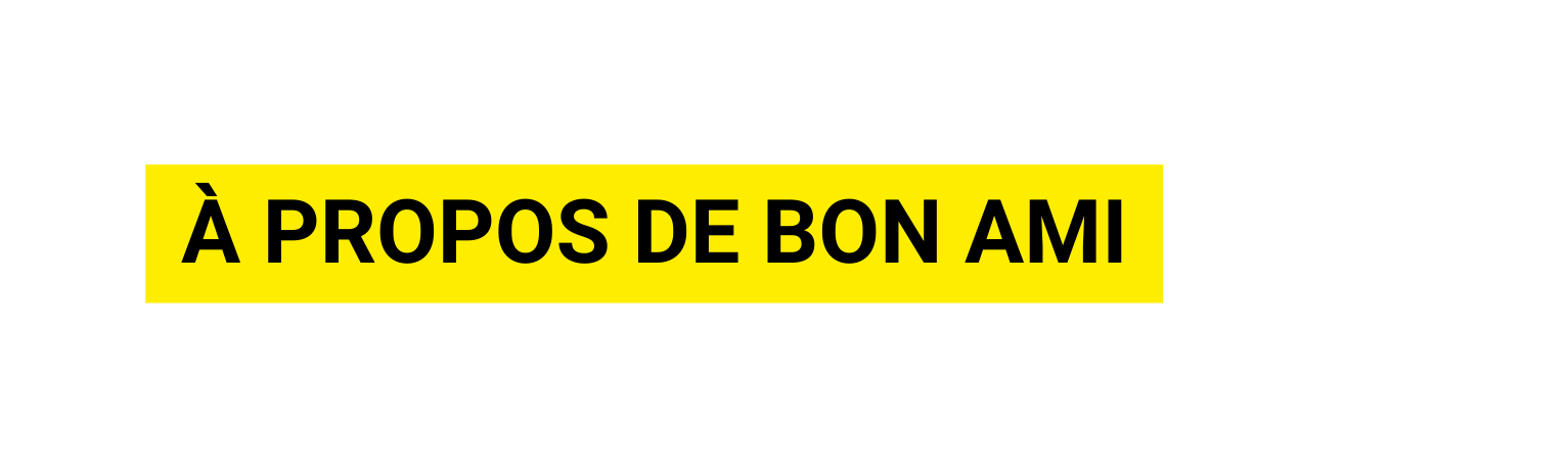 À PROPOS DE BON AMI